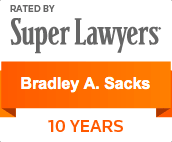 Rated By Super Lawyers | Bradley A. Sacks | 10 Years